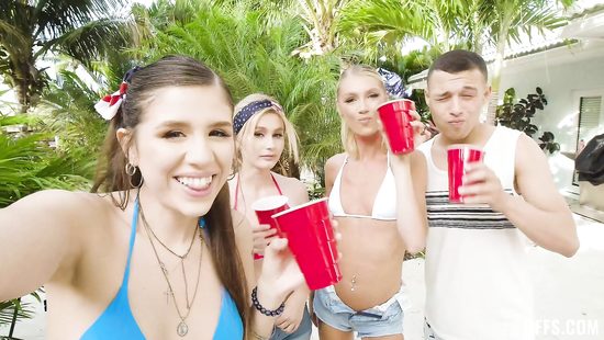 Three nymphs go for one cock in a hot scene