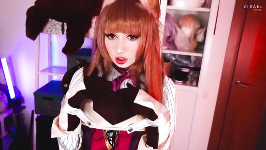 Ginger rides suction cup dildo