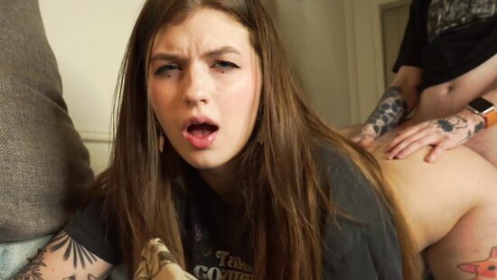 Sweet girl spanked and fucked