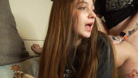 Sweet girl spanked and fucked