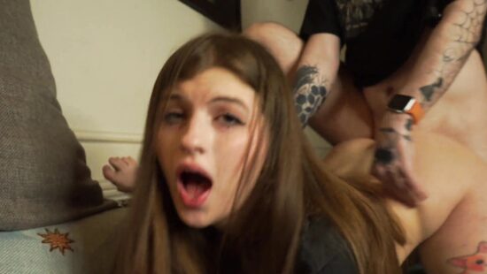 Sweet girl spanked and fucked