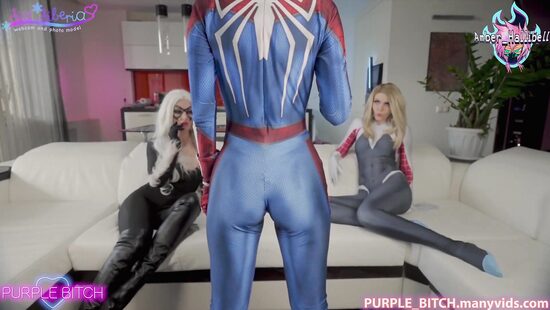 Three girls strap-on action