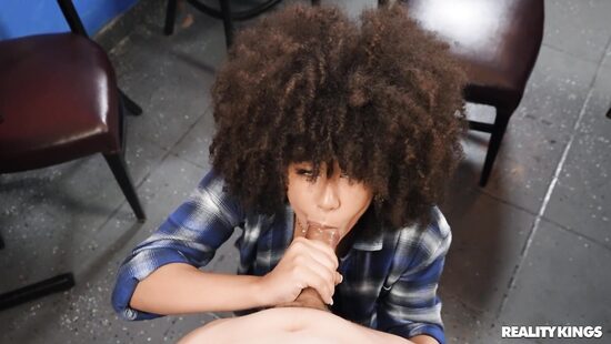 Black chick rides on floor