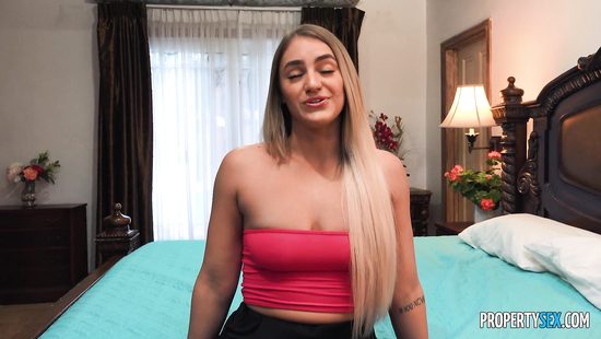 The first thing we do is check the bed to make sure it's comfortable to fuck on