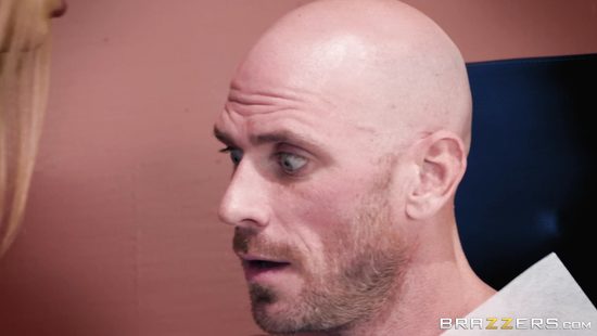 Tattooed blonde milf enduring bald dude's wild cock