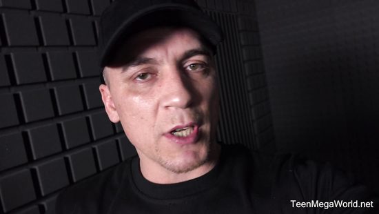 Alluring brunette rides monster white cock on the floor