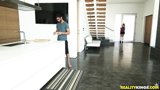 School girl crushing on Logan Long's junk