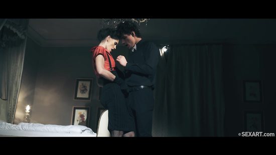 Alluring couple cannoodling in the middle of the night