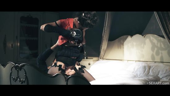 Alluring couple cannoodling in the middle of the night