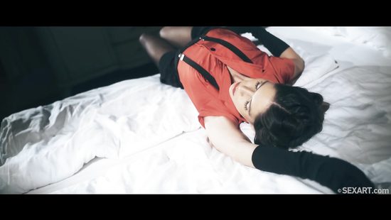 Alluring couple cannoodling in the middle of the night