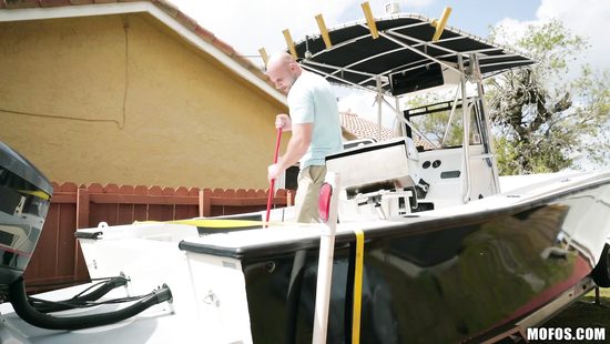 Bald dude feasts on hottie in a sexy bikini