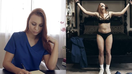 Slutty damsel treated to a chilling bondage sex