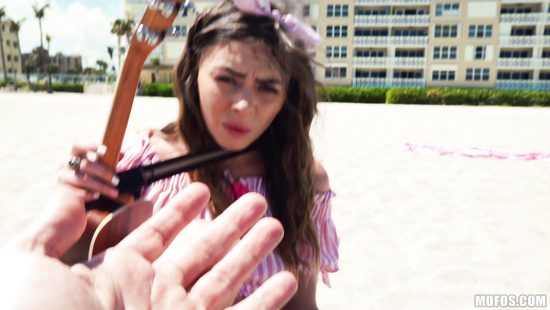 Pretty dame sucking and riding mammoth shaft