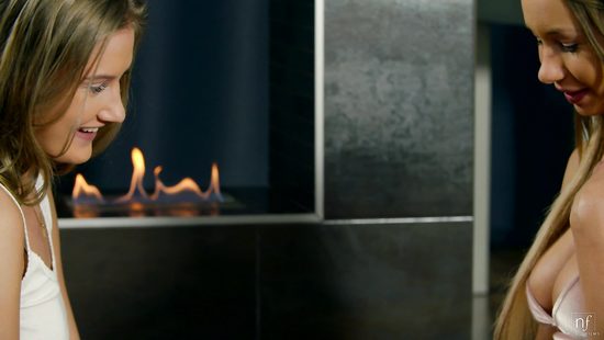 Horny lesbians going down on each other