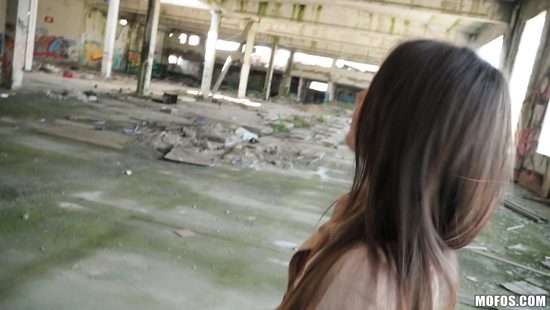 Amateur babe fucking random cock outdoors