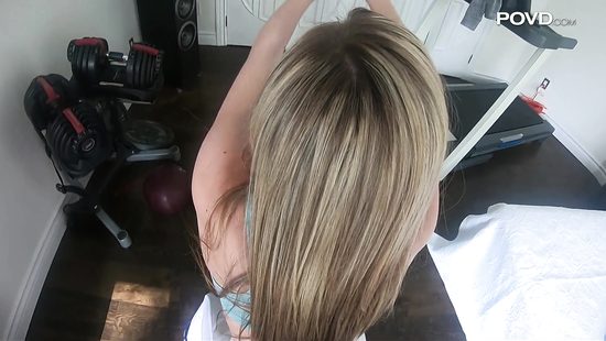 Blonde bonked hardcore after routine yoga