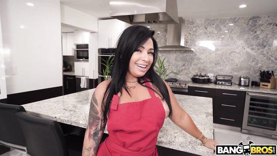 Tattooed brunette assfucked with a BBC