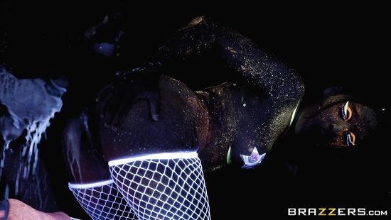 Girl in fishnet stockings fucked in the anus