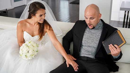 Bride fucked by officiating priest before wedding
