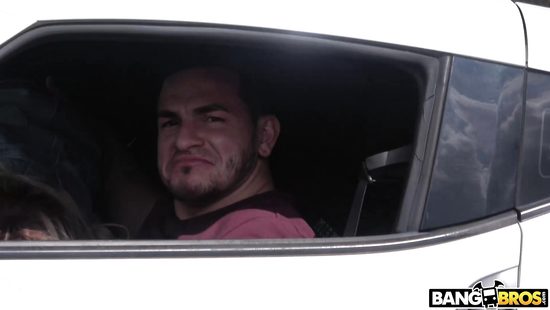 Whore with big natural titties fucked outdoors