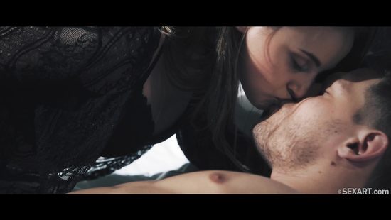 Couple savoring thrilling bed sex