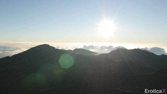 Couple indulging in alluring morning sex