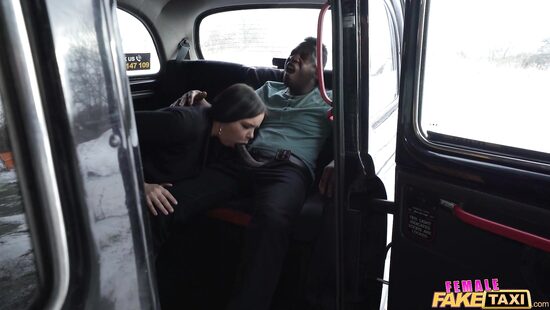 Female pick-up in a taxi