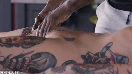 Strong arms and a perfect penis