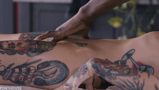 Strong arms and a perfect penis