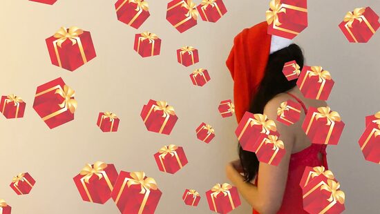 Only naughty girls get Christmas presents like that