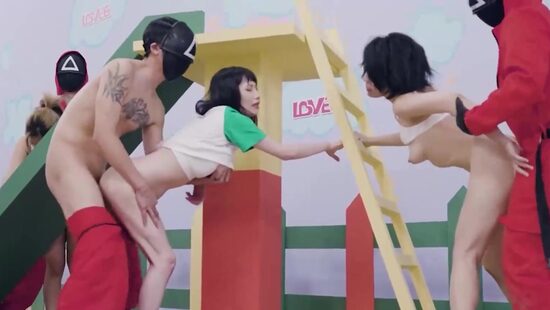 The squid game: biscuit challenge - porn parody