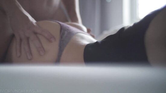 Before she wakes up, cum's on her tits past her vagina