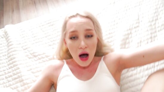 The surprise effect leads to semen on your tummy