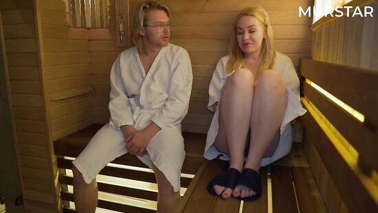 The temperature in the sauna is off the charts