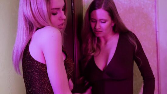 Lesbian erotica in neon lights