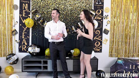 New Year's Eve with stepdaughters on the dick