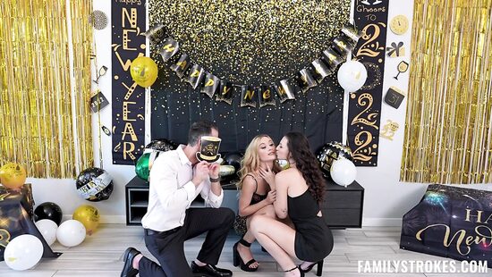 New Year's Eve with stepdaughters on the dick