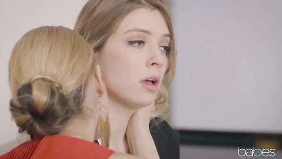 Lucky fellow feasting on his two loyal bitches