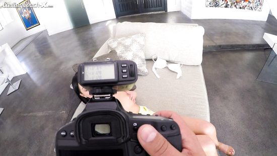 Spicy brunette tries BBC in home POV