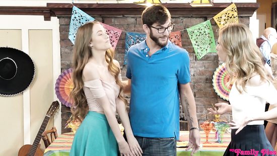 Anal for both chicks in serious threesome