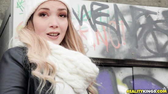 Blonde tricked to hardcore sex with stranger