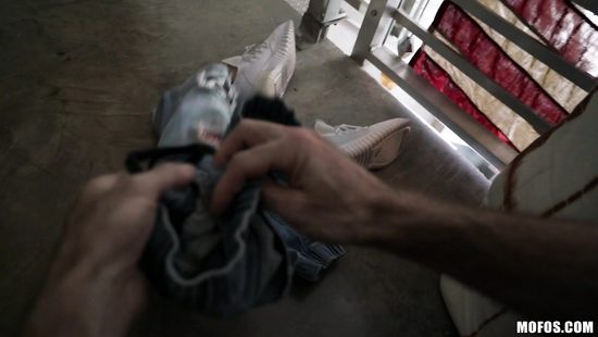 POV sex shows skinny blonde shivering