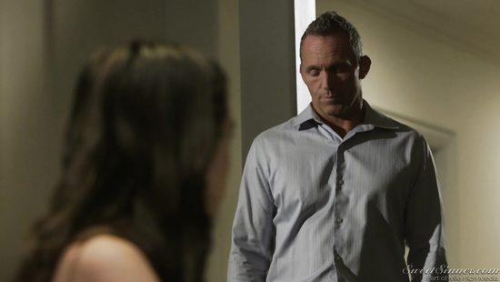 Teen rides stepdad on the couch