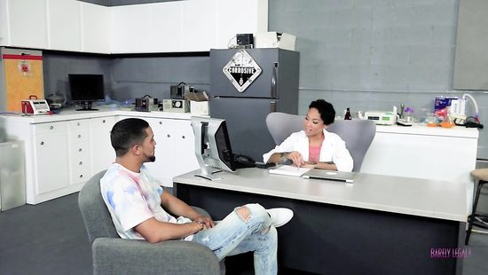 Ebony MILF rides big stick in crazy action