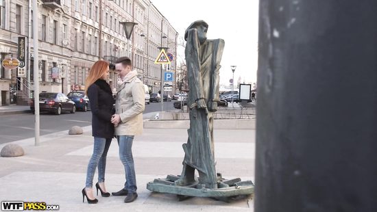 Redhead with nice ass, paid for sex