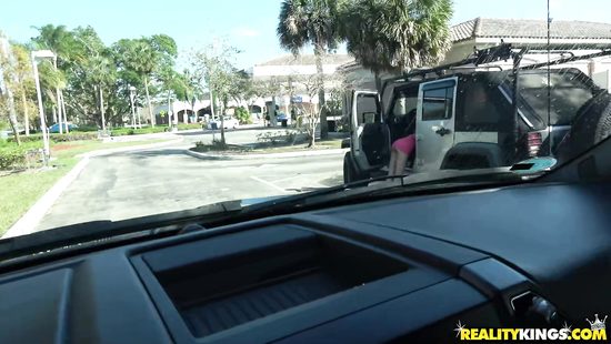 Hard sex in the back of the car