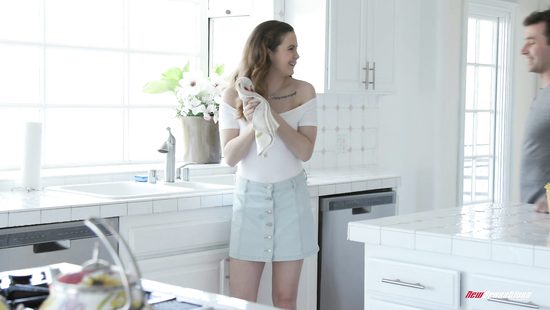 Dazzling teen gets stepdad to fuck her