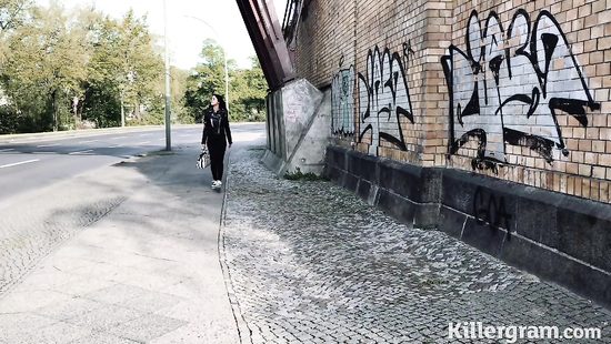 Energized brunette fucked by a man with a huge dick