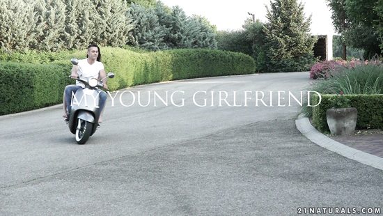 Thin brunette sucks cock dry after morning fuck