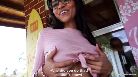 Strong cock for busty brunette Latina